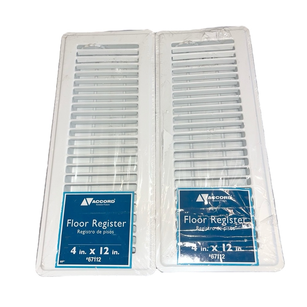 🌟NEW🌟 Two White Accord 4” x 12” Floor Register